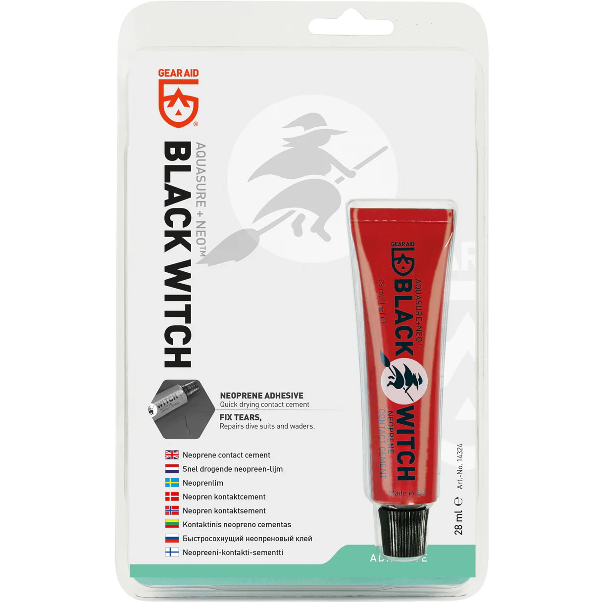 2026 Gear Aid Zwarte Heks 28ml Buis Neopreen Contact Cement Gabw